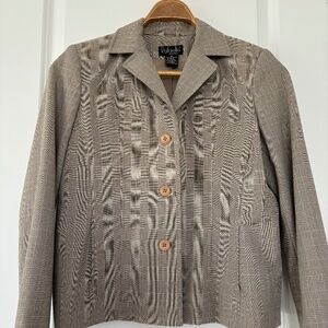 Tailored Business suit jacket; glen check plaid